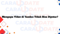 Mengapa Video di Yandex Tidak Bisa Diputar?